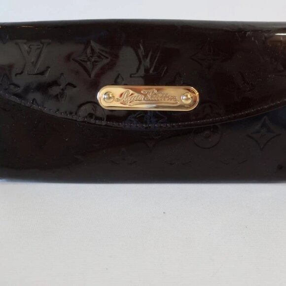 Authentic Louis Vuitton Monogram Vernis Sunset Boulevard Burgundy Patent Leather - Picture 9 of 15